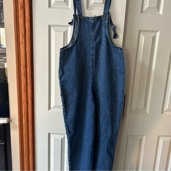 Lucy & Yak Denim Dungarees Jumpsuit Sz 6 ORGANIC LOOSE FIT Y2k Overalls New - Picture 2 of 7
